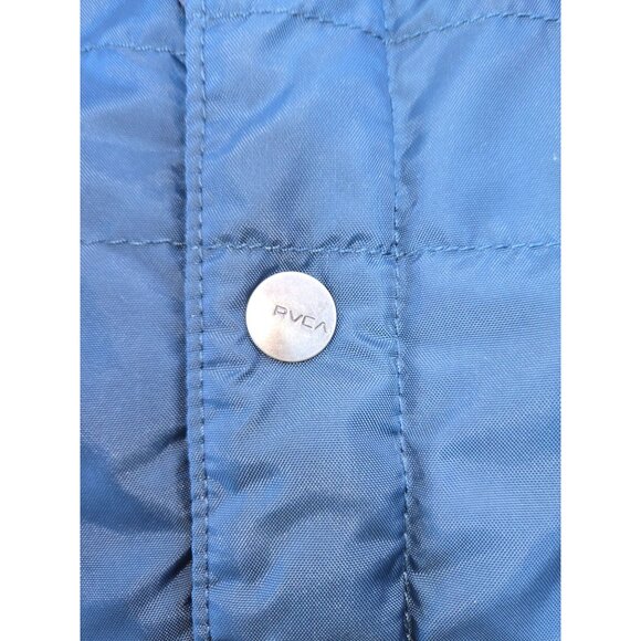 RVCA Mens Nature X Industry Blue Hoodie Jacket Medium - Picture 9 of 11